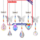 Crystal Ornament 6pcs Crystal Window Hanging Decoration - Dragonfly / Butterfly