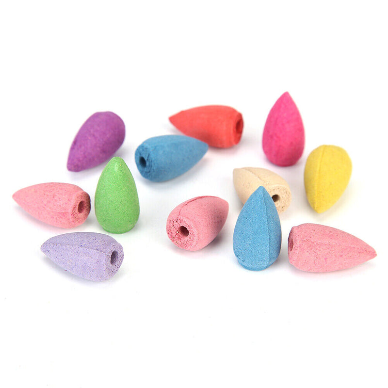 20pcs Incense Cones 1pcs Burner Little Monk Incense Censer Waterfall Backflow