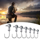 10x Crank Round Ball Head Hook Jig Bait Soft Worm for Perch Fishing (7g) Newly