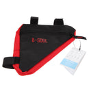 Triangle Cycling Front Tube Frame Pouch Bag Holder Saddle(Black+Red))