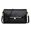 Fashion Elegant Diamond Lattice PU Handbags for Women Pure Flap Messenger Crossb
