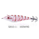 10cm 9g Luminous Octopus Jig Hook Wood Shrimp Bait Squid Sea Fishing Hooks Lure