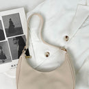 Retro Women PU Leather Hobos Shoulder Bag Casual Solid Color Small Underarm Bags