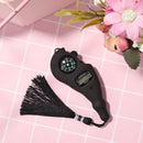 2026P Tassel Meditation Rosary Beads Tally Counter with Compass (Black)