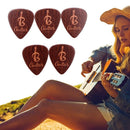 5x Guitar Picks Plectrum Wood Pattern 0.71mm Fingerpicks Musical Instrument