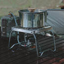 Folding Backpacking Camping Stove Oven BBQ Grill Rack Stand Barbecue Accessories