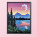 Full Cross Stitch 11CT Lake Stamped DIY Cotton Thread Embroidery Decor (1) Newly