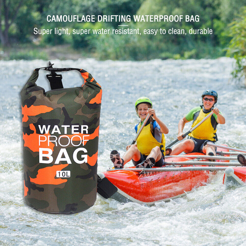 Waterproof Dry Sack Kayaking River Trekking Float Sailing Backpack (10L) Newly