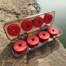 8pcs/set Winding Board Fishing Line Wire Shaft Portable Bobbin Spools Tackle Box