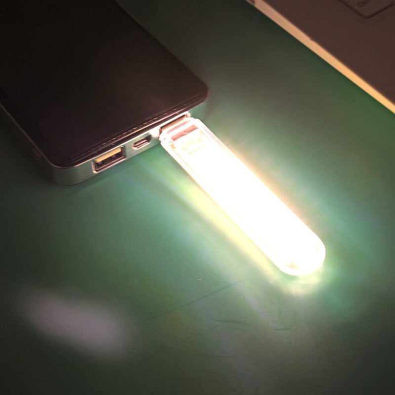 Mini Portable USB Book Light Bright Reading Lamp for Laptop (Yellow 8LED) Newly