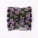 Women Girls Magic Beads Elasticity Hair Combs Clips Double Hair Comb