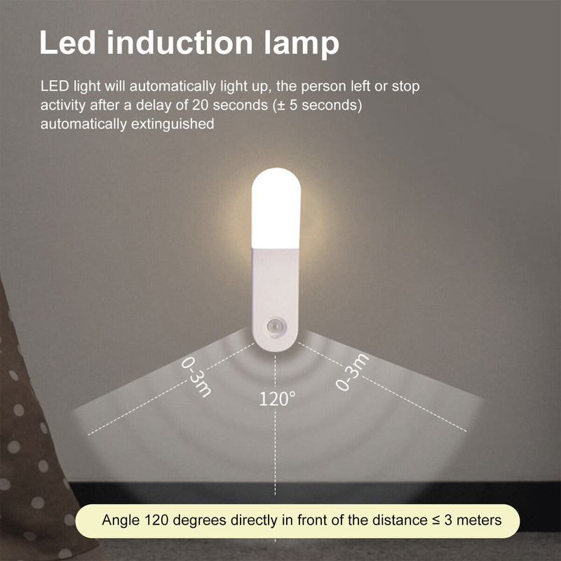 LED Motion Sensor Light - Perfect for Stair Hallway Bedroom Kitchen Cabinet
