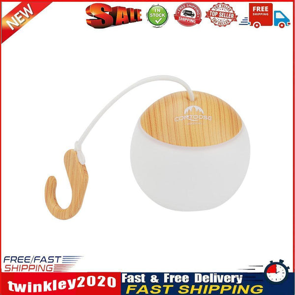 LED Lantern Lamp Hanging Outdoor Tent Emergency Camping Night Light (Wood) Newly