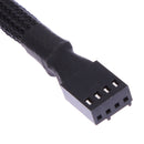 4-Pin PWM Fan Cable 1-3 Way Splitter Black Sleeves Extension Cable