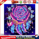 5D DIY Diamond Painting Neon Feather Full Round Drill Mosaic Decor (A1145) Newly