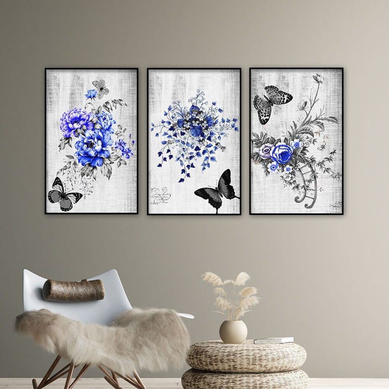 Home Hand Painted on Canvas DIY Butterfly Oil Paint By Numbers Drawing Kit Craft