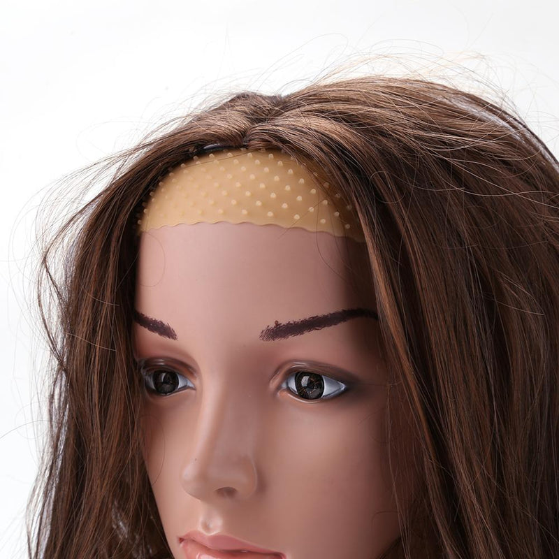 Silicone Transparent Wig Hair Band Anti-Slip Elastic Headband (Light Pink)