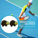 2pcs Cartoon Animal Silicone Racquet Tennis Racket Anti Shock Absorber (B)