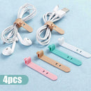 4x Soft Silicone Straps Anti Lost Earphone USB Storage Organizer Data Acc H0W9