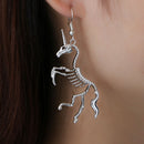 Wedding Party Girl Skeleton Drop Earrings Novel Dangle Earrings Horse Pendant