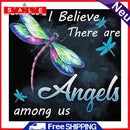 Full Cross Stitch Cotton Dragonfly and Word 11CT Handiwork DIY Stamped Craft Kit