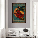 11CT Printed Full Cross Stitch Handcraft Witch Artwork Wall Decoration (1) Newly