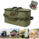 Camping Gas Tank Storage Bag Outdoor Cookware Pot Pan Holder (Army Green)
