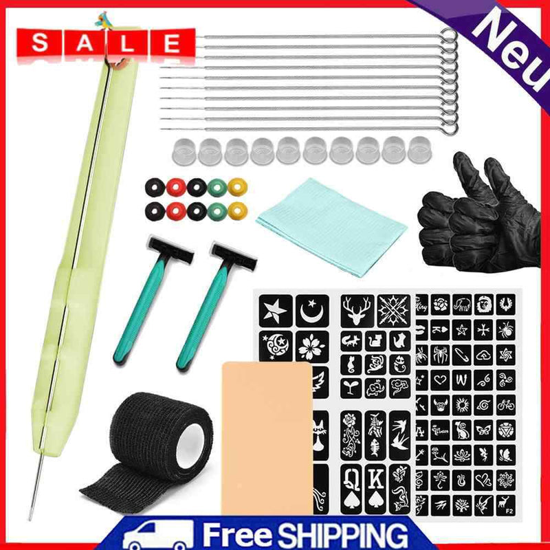 Tattoo Hand Poking Tool Tattoo Needle Stabilizing Stick Poke Needle Holder Kits