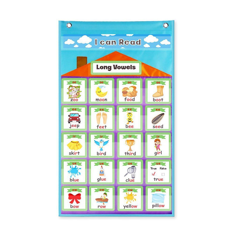 Education Readings Early Childhood Mixed Sound Insert Card Vowel Teaching Aids