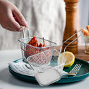 Snack Potato Chips Frying Colander Square French Fries Fried Basket Cooking T