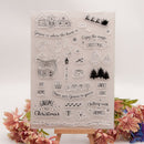 Christmas Cutting Dies Mold Silicone Transparent Seal Stamp DIY Photo Album Tool