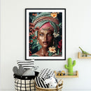 DIY Paint By Number Kit African Women Acrylic Paint Household Decor Art Craft