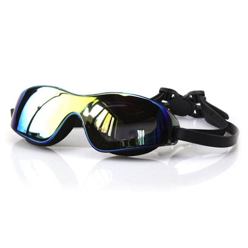 Adults Swimming Eyewear Outdoor Waterproof Anti-fog Diving Goggles (Black)