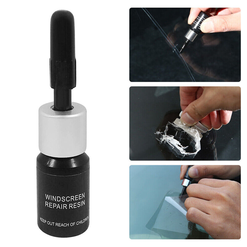 Car Windows Glass Repair Liquid Gloves Auto Cracked Scratch Fluid (1 Set)