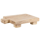 Wood Pedestal Riser Stand Wooden Soap Holder Wood Tray for Bathroom Home Kitchen