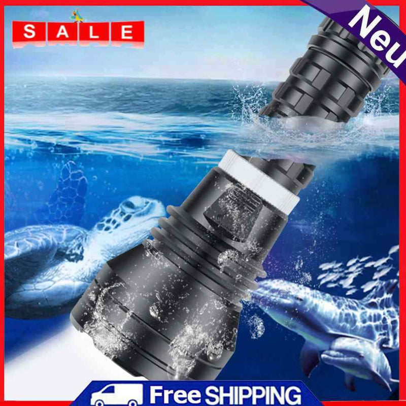 Portable LED Dive Flashlight Waterproof Lantern Super Light 1000LM Pocket