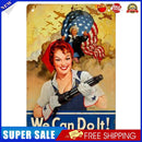 Retro Fighting Women Metal Plate Painting for Bar Pub Tin Plaques Wall Sign