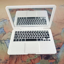 Simulation Laptop Makeup Mirror Portable Computer Cosmetic Mirror (White) Newly