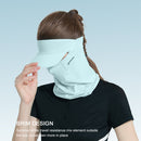 Golf Sun Visor Hat UPF 50+ Ice Silk Face Cover Neck Gaiter for Outdoor Sports