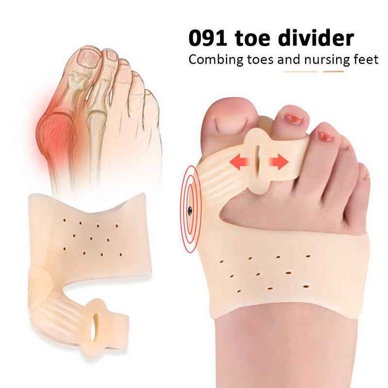 Toe Separator Hallux Valgus Bunion Corrector Feet Bone Adjuster (Magnetite)
