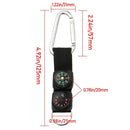 W Keychain Mini Carabiner Hanger Key Ring Compass Thermometer Carabiner