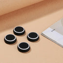 4pcs Silicone Joystick Analog Thumbstick Grip Cover for PS4 (Black + White)