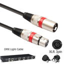 Chidjon 10pcs 3Pin 5.9ft DMX Stage DJ Light Cable Male to Female XLR Connector A