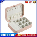 Velvet Jewelry Box Portable Necklace Earrings Organizer with Lock (Pink)