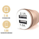2.1A USB Car Chargers 2 Ports Mobile Phone Charging Socket Adapter Power Outlet