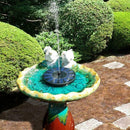 Bird Bath Fountain Solar Powered Water Pump Floating Garden Outdoor Pool Z1Q6