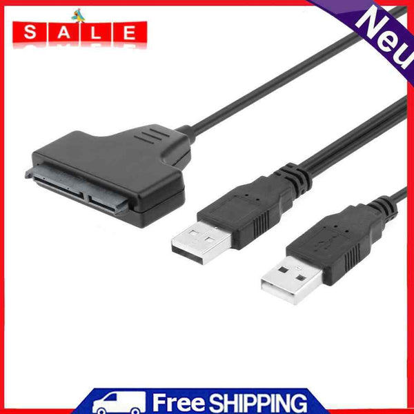 Broadroot USB 2.0 SATA 7+15Pin Adapter Converter Cable for 2.5-Inch HDD Laptop