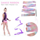 Flashing Glitter Dance Ribbon Gymnastics Ballet Twirling Stick (2m Black) Newly