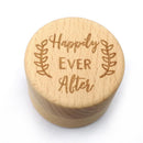 Rustic Wood Engagement Wedding Ring Box Personalized Storage Holder with Linen