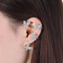 Women Men Jewelry Ear Wrap Rhinestones Ear Cuff Tragus Earrings Non Piercing